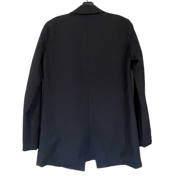 Garnet Hill Blue 100% Wool One button Blazer Jacket NWOT size 0 Oversized - Picture 2 of 8